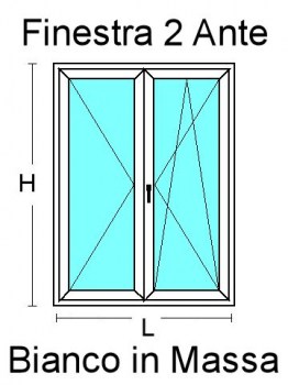 Finestra 2 Ante in PVC