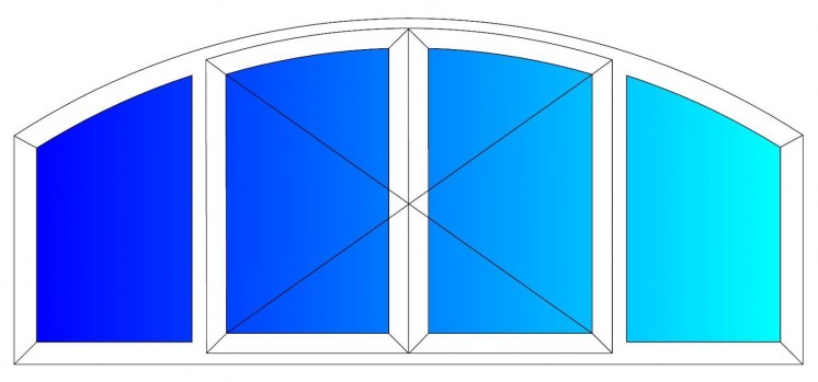 Supplemento Finestra in pvc Con Sagoma ad Arco
