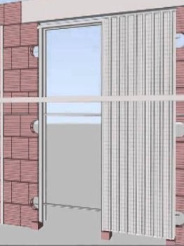 Telaio per porta scorrevole interno con Opere Murarie
